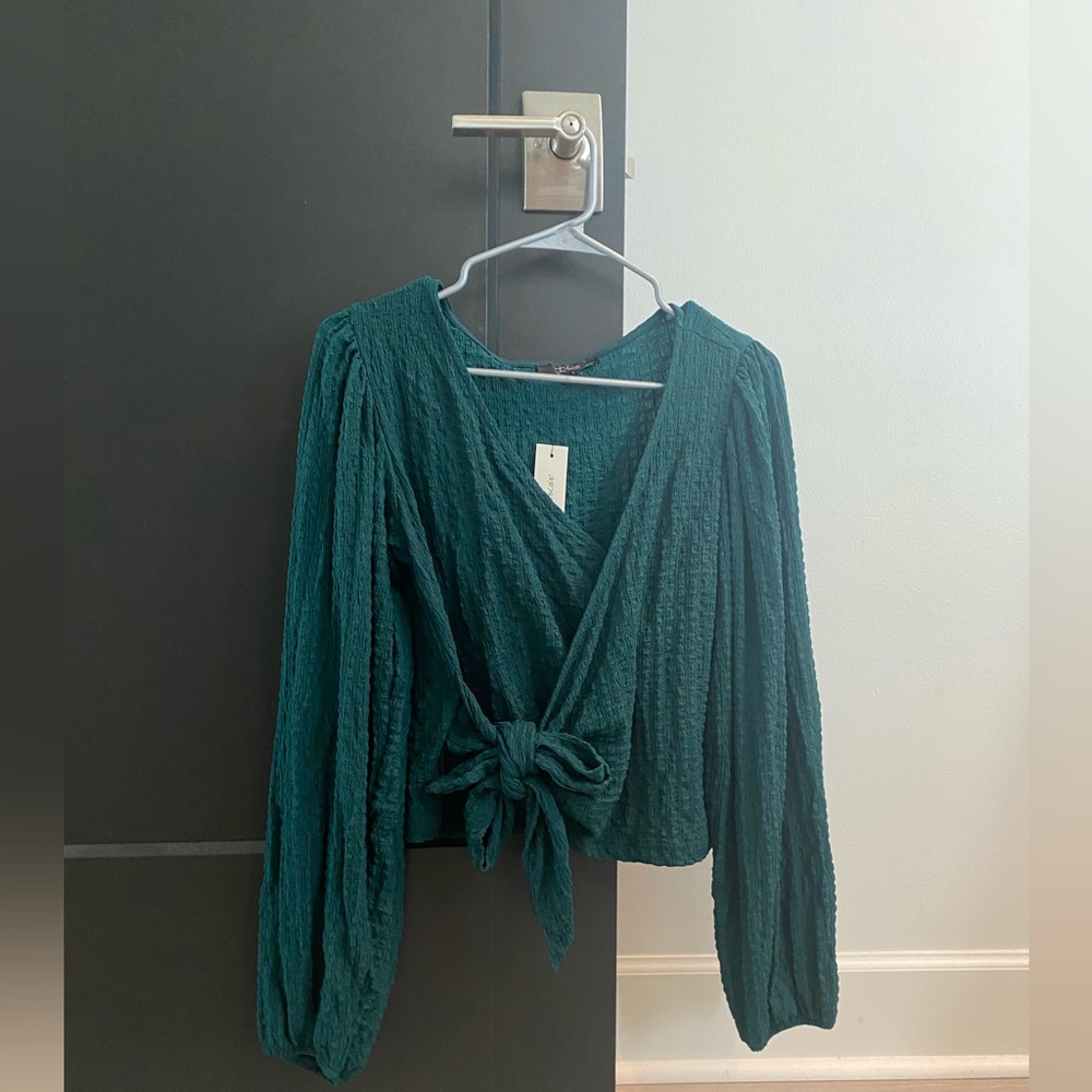 Francesca’s - Crinkle Wrap Blouse